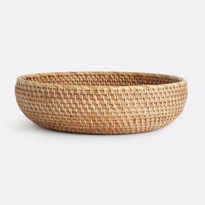 Panier de fruits en rotin de décor minimal de base Matériaux naturels de taille moyenne pour l'artisanat de stockage de cuisine à la maison du Vietnam - Product Image 1