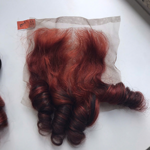 Vente en gros de paquets bouclés vierges super doublement étirés avec fermeture frontale extensions de cheveux humains vietnamiens cuticules alignées - Product Image 2