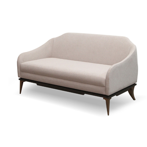 Canapé deux places design moderne Raya en bois de teck avec coussin doux pour meubles de salon et décoration de la maison - Product Image 6