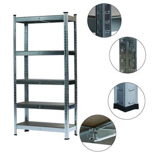 Scaffalatura Metallica Zincata a 5 Ripiani per Garage e Necessità di Stoccaggio nel Regno Unito - Product Image 5