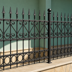 Impresionantes estilos de cercas de hierro forjado elaborados por expertos artesanos para transformar un patio trasero hermoso con elegancia y seguridad duraderas. - Product Image 2