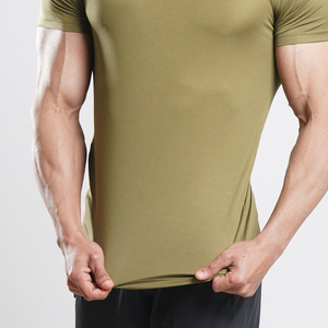 Camiseta Deportiva para Hombre, 100% Algodón, Transpirable, Anti-Pilling, Jersey Liso en la Parte Delantera, Manga Corta para Fitness - Product Image 5