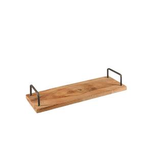 Elegante bandeja redonda de almacenamiento y servicio con borde elevado y asas decorativas, perfecta para exhibir y organizar en la mesa. - Product Image 5