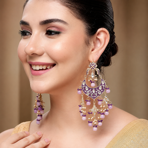 Women's Lightweight Alloy Gold Plated Drop Earrings Beads Artistic Crystal Rhinestone Imitation Pearl Oval Cut Design Ethnic - Product Image 1