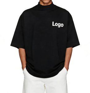 Ropa Personalizada Premium para Hombre, Fábrica de Marca Privada con Bordado, Parches, Impresión, Estilo Urbano, Camiseta de Moda con Hombros Caídos - Product Image 4