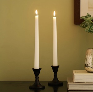 Juego de 2 Portavelas Cónicos Cortos de Aluminio Dorado Moderno, Base Compacta, Soporte para Velas, Par de Lujo para Bar o Cócteles - Product Image 6