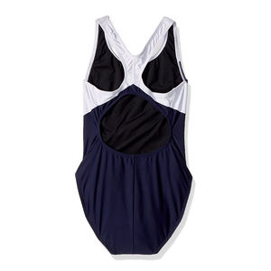 Traje de Baño de Una Pieza para Mujer, Cuello en V, Diseño Asimétrico con Bloques de Color, Secado Rápido, Spandex y Nailon - Product Image 2