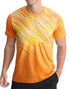 เสื้อยืดกีฬาผู้ชาย เสื้อยืดออกกำลังกาย แห้งเร็ว สำหรับวิ่งและออกกำลังกาย ทรงปกติ พิมพ์ลายแบบ Sublimation - Product Image 3