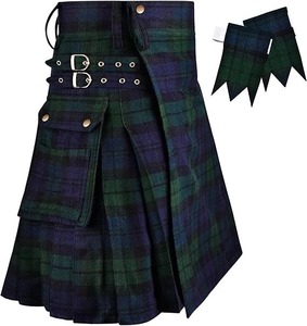 Tartan <b>Utility</b> <b>Kilt</b> for Men I 16oz Scottish Tartan <b>Kilts</b> 5 Yards Premium <b>Kilts</b> - Product Image 1