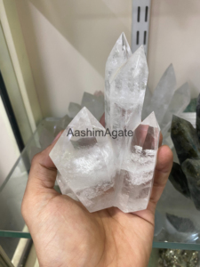 Grappe de Cristaux de Quartz Clair Naturel Poli – Échantillon Décoratif pour la Maison et Pierre de Feng Shui - Product Image 3