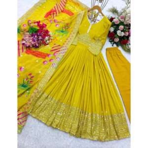 ชุดราตรีออกแบบมีสไตล์ชุดปาร์ตี้มี Pent และ Dupatta - Product Image 5