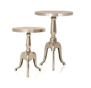 <b>Silver</b> Finish Modern Round Metal <b>Coffee</b> <b>Table</b> Contemporary Design Decorative Living Room Furniture Center <b>Table</b> - Product Image 6