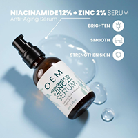 Sérum Visage Éclaircissant Anti-Pores Dilatés à 12% de Niacinamide, Zinc PCA, Acide Hyaluronique, Vitamine E et Aloe Vera – Marque Blanche – 30ml/100ml