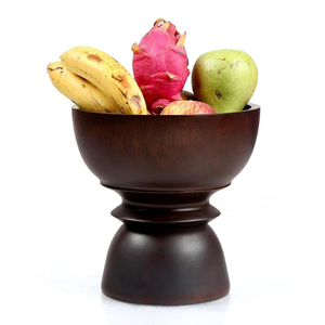 Acacia Wood Food Safe Serving and Decorative Bowls Boxed Fruit Display Bowl for Coffee Table Countertop and Home <b>Kitchen</b> Decor - Product Image 2