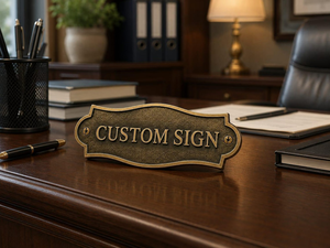 Brass <b>Name</b> <b>Plate</b> Antique Look Design Custom Size or Signs Good Finishing <b>Plate</b> Original Solid Brass - Product Image 3
