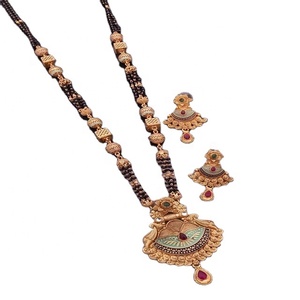 Meilleur Prix De L'Inde Nouvelle Collection Bijoux Anciens Mangalsutra pour Femmes Chaîne En Pierre Naturelle pour Mariage Porter Perle D'eau Douce - Product Image 1