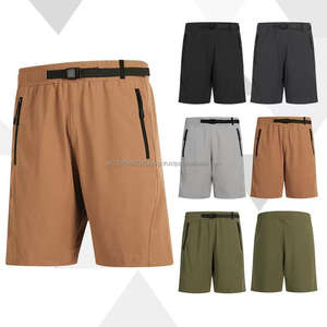 Pantalones cortos con estilo para hombre, pantalones cortos deportivos de secado rápido para correr, con bolsillo con cremallera, ropa deportiva para hombre, pantalones cortos de nailon elásticos informales - Product Image 4