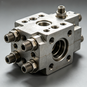 Fabrication sur mesure de corps de soupape hydraulique en alliages d'acier par usinage CNC, pièces de soupape de précision OEM ODM pour la construction, l'agriculture et l'industrie - Product Image 2