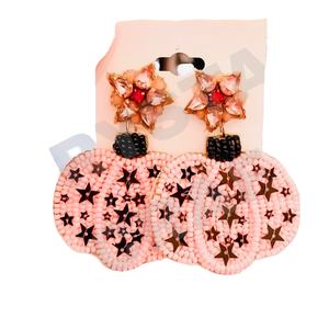 Pendientes de cuentas de estrella rosa para boda vintage cuentas de cristal de color personalizadas unisex - Product Image 1