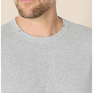 T-shirt en coton épais pour homme, coupe décontractée, tissu doux et épais, col rond, vêtement décontracté - Product Image 5