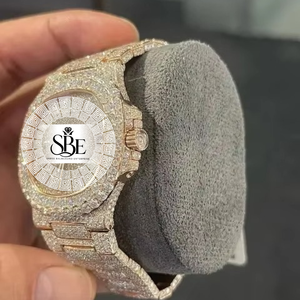 Distinguished Sapphire Crystal Luxury Wristwatch <b>Automatic</b> Stainless Steel Waterproof D Color VVS1 Moissanite Diamond Premium - Product Image 5