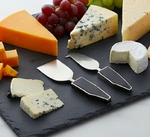 Ensemble de couteaux à fromage et à découper en métal, ustensiles de cuisine, manche en agate noire, qualité supérieure, pour usage hôtelier et restauration - Product Image 4