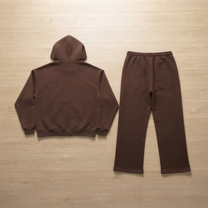 Customized Printed Regular Fit Tracksuit 2026 High Quality 100% Cotton Hoodies And Sweatpants Set French Terry <b>Track</b> Set Unisex - Product Image 2