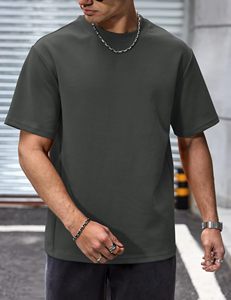 T-shirt en coton lourd surdimensionné pour homme avec logo personnalisé, streetwear OEM - Product Image 4