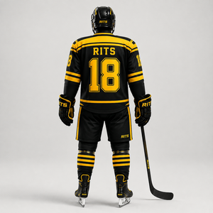 Uniformes de Hockey sobre Hielo de Alta Calidad, Transpirables, 100% Poliéster, Antibacterianos, que Absorben la Humedad, Colores/Logotipos Personalizados, con Cordón Ajustable - Product Image 6