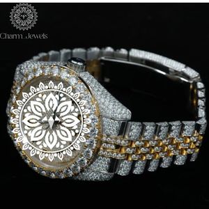 Charm Jewells Luxury Men's Stainless Steel <b>Watch</b> 40mm Round Dial Analog <b>Mechanical</b> Movement Sapphire Crystal Folding Clasp - Product Image 2