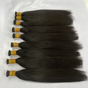 Haute qualité en vrac cheveux cheveux humains en gros Remy Extension de cheveux humains naturel noir couleur Up taille 30 pouces 10A - Product Image 3