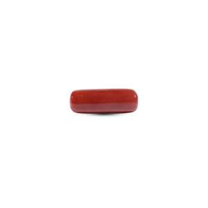 High Quality Synthetic Red Coral Oval Cabochon 7.05 Carat Loose Gemstone for Fine Jewelry - Product Image 2