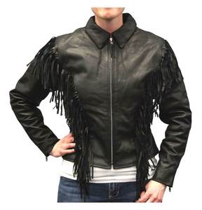 Unisex <b>Fringed</b> Biker Racing Motorcycle Jacket Summer Moisture-wicking Long Sleeved Leather Classic Heavy Duty - Product Image 2