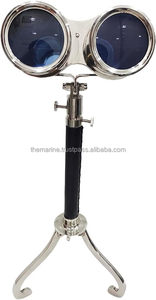 Binocular De Cuero Negro estilo Vintage hecho a mano náutico Londres 1915 en soporte de trípode cromo níquel marítimo decoración del hogar regalo - Product Image 4