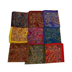 Pañuelo de Cachemira cuadrado de algodón con estampado de logotipo personalizado hecho a mano, pañuelo de seda de poliéster, bufanda suave de verano de alta calidad - Product Image 1