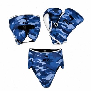 Set de Boxeo Fly: Protector de Cabeza de Cuero Camuflado, Guantes, Protector Inguinal, Equipo de Entrenamiento, Equipo de Protección - Product Image 1