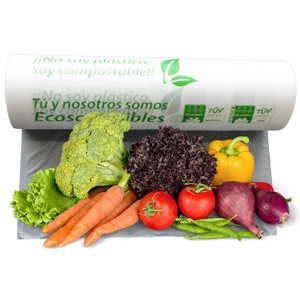 Hot Deal sur 100% sacs en plastique compostables biodégradables en amidon de maïs personnalisables Solutions de déchets alimentaires et de boissons écologiques - Product Image 1