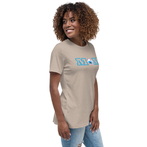 T-shirt décontracté bleu pour femme, coupe ample, col rond, en coton doux, manches courtes, imprimé graphique, vêtement de mode décontracté pour tous les jours - Product Image 2