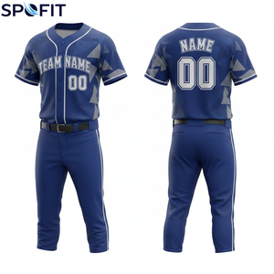 Uniforme de Béisbol para Adultos al por Mayor de Alta Calidad, 100% Poliéster, Transpirable, de Secado Rápido, Uniforme de Béisbol Personalizado - Product Image 4