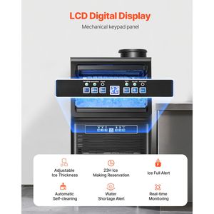 "Commercial <b>Ice</b> <b>Maker</b> Machine 70lbs/24H <b>Ice</b> <b>Maker</b> Machine 12lbs Storage Capacity 36 <b>Ice</b> Cubes 15 Minutes LED Digital <b>Ice</b> <b>Maker</b>" - Product Image 4