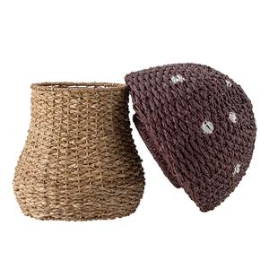 Mushroom-shaped woven water hyacinth <b>basket</b> <b>with</b> <b>lid</b> Handmade Storage <b>Basket</b> Wholesale eco-friendly Made in Vietnam - Product Image 2