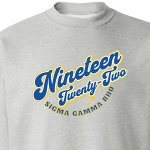 Sigma Gamma Rho Greek Graphic <b>Sweatshirt</b> <b>Grey</b> Women Sorority Screen Printed Crewneck Fleece Pullover Casual Custom College Appar - Product Image 4