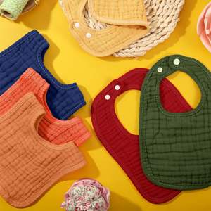 Bavoirs en mousseline réutilisables 100% bambou, essentiels au quotidien - Product Image 2