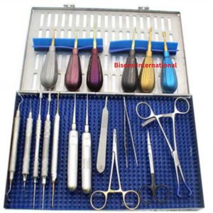 Kit chirurgical dentaire GV de haute qualité en gros, ensemble d'instruments d'extraction dentaire vétérinaire, kit d'élevateurs luxateurs ailés en titane - Product Image 2
