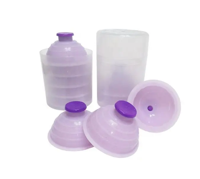 One Touch Siliconen Vacuüm Cupping Cupping Cups, 5 Kopjes, 10 Kopjes