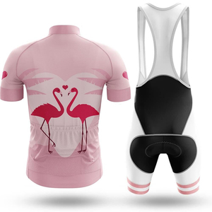 Maillot de cyclisme rose flamant rose à manches courtes, respirant, en polyester, unisexe, pour adulte, avec motif imprimé - Product Image 3