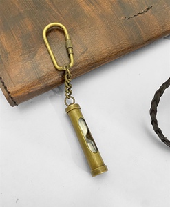 Mini Decorative Brass Hourglass Keychain Premium Polished Brass Glass Sand <b>Timer</b> Lightweight Pocket Gift Accessory - Product Image 5