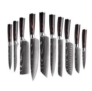 10-Piece Damascus Steel <b>Knife</b> <b>Set</b> 96-Layer Pakka Wood Handle <b>Sharp</b> Chef <b>Knives</b> Damascus Steel Polished Blade Ambidextrous - Product Image 1