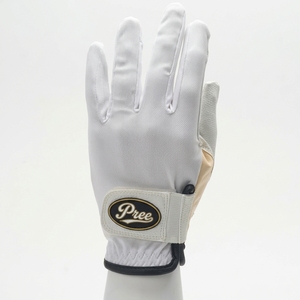 ODM Custom Adult Pickleball <b>White</b> Full Fingers Sports Gloves Non Slip Solid Pattern Breathable Polyester/Cotton Pull-On - Product Image 1