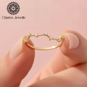 Anillo de Constelación de Plata con Moissanita para Mujer Charm_Jewells, Certificado IGI, Clásico, con Engaste de Garras, 3 GM - Product Image 2